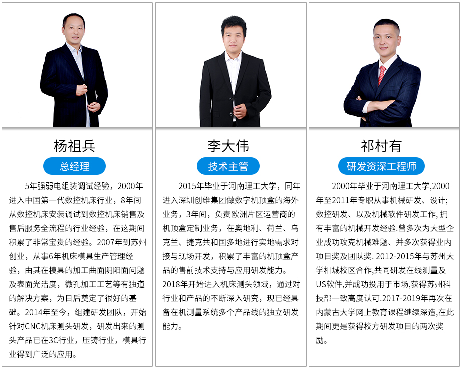 苏州汉测测量设备有限公司核心成员